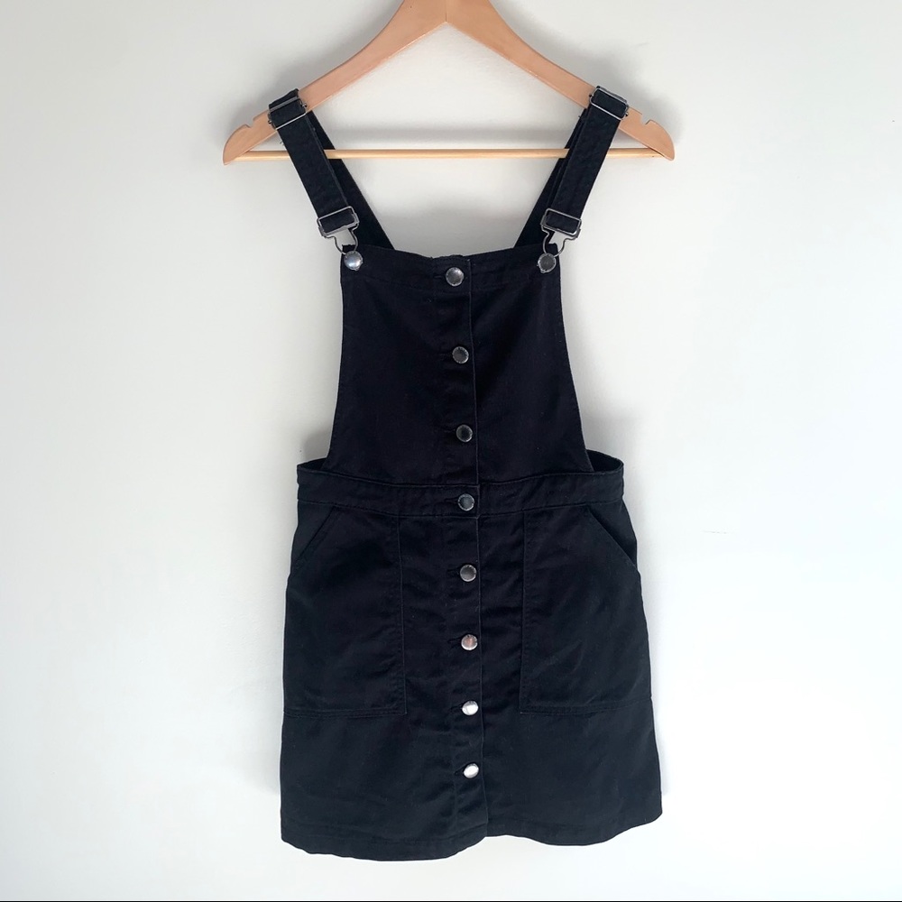Black Overalls Mini Dress